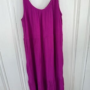 LOFT Vibrant, bright! fuchsia Sleeveless Dress
